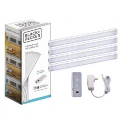 9 in. Works with Alexa Smart LED Under Cabinet Lighting Kit, Adjustable LEDs, 4-Bars A Certified for Humans Device by BLACK+DECKER