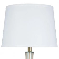 25.25 in. White Iridescent Glass Lamp by Cresswell -BLACK DECKER store white cresswell table lamps bm1455 00 44 1000