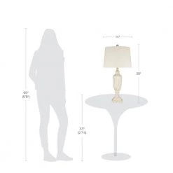 28 in. White Rustic Farmhouse Table Lamp by Cresswell -BLACK DECKER store white cresswell table lamps bm1573 01 44 1000