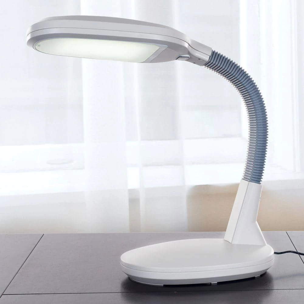 26 in. White LED Sunlight Desk Lamp with Dimmer Switch by Lavish Home 4 26 in. White LED Sunlight Desk Lamp with Dimmer Switch by Lavish Home - Image 2
