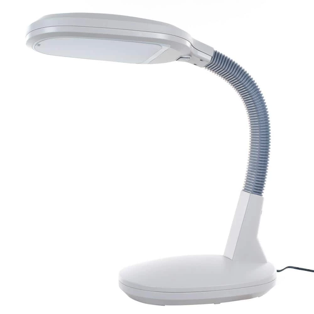 26 in. White Plastic LED Sunlight Gooseneck Desk Lamp with Dimmer Switch by Lavish Home 3 26 in. White Plastic LED Sunlight Gooseneck Desk Lamp with Dimmer Switch by Lavish Home